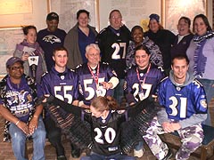 [photo, Baltimore Ravens fans at Maryland State Archives, Annapolis, Maryland]